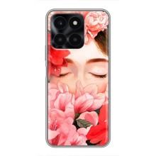 Чехлы (ART) Цветы на Huawei Honor X6a (VPrint) (Глаза в цветах)