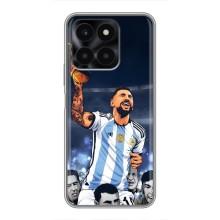 Чохли для Huawei Honor X6a (Leo чемпіон) (AlphaPrint) (Мессі з кубком)