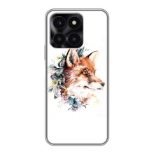 Чохли з картинкою Лисичка для Huawei Honor X6a (VPrint) (Лиса в квітах)