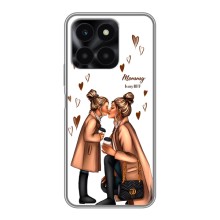 Чохол з друком для Huawei Honor X6a - (Мама з дитинкою) (AlphaPrint) (Донька і мама)