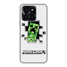 Чехол Майнкрафт на Huawei Honor X6a (AlphaPrint) Minecraft (крипер Майнкрафт)