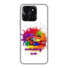 Чохли Амонг Ас для Huawei Honor X6a (AlphaPrint) (Яскравий АмонгАс)