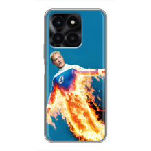 Чехол с принтом Фантастическая четверка для Huawei Honor X6a – Человек-Факел