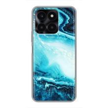 Мраморний чехол на Huawei Honor X6a (VPrint) (Блакитний мрамор)