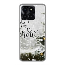 Новорічні, Святкові Чохли для Huawei Honor X6a - 2024 год (Let it snow)