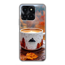 Чехол с уникальным дизайном «Осень с кофе» для Huawei Honor X6a – Кофе на природе