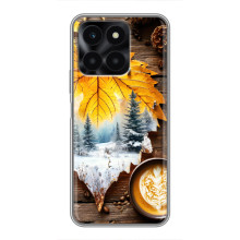 Чехол с уникальным дизайном «Осень с кофе» для Huawei Honor X6a – Осенне-зимнее кофе