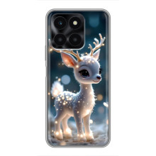 Яркий чехол для Huawei Honor X6a с Зимними Оленятами – Блистающий оленёнок