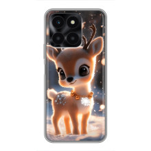 Яркий чехол для Huawei Honor X6a с Зимними Оленятами – Оленёнок
