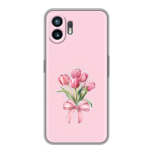 Чехол с розовым рисунком для Huawei Honor X6e