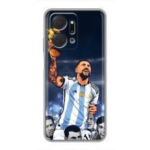 Чохли для Huawei Honor X7a (Leo чемпіон) (AlphaPrint) (Мессі з кубком)