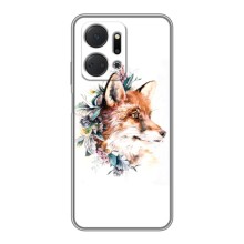 Чохли з картинкою Лисичка для Huawei Honor X7a (VPrint) (Лиса в квітах)