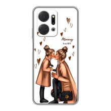 Чохол з друком для Huawei Honor X7a - (Мама з дитинкою) (AlphaPrint) (Донька і мама)