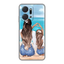 Чохол з друком для Huawei Honor X7a - (Мама з дитинкою) (AlphaPrint) (Мама з донькою)