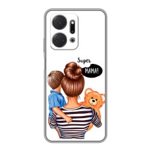 Чохол з друком для Huawei Honor X7a - (Мама з дитинкою) (AlphaPrint) (Мама з синочком)