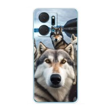 Чохол з Хаскі Huawei Honor X7a - (AlphaPrint) (Селфі Хаскі)