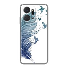 Чохол з картинкою (Стильні) Huawei Honor X7a - (AlphaPrint) (Перо)
