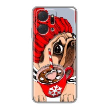 Чохли з собаками для Huawei Honor X7a (VPrint) (Песик в шапці)