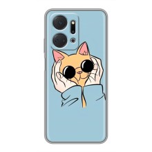 Чохол на Huawei Honor X7a з Котиками (VPrint) (Котик в окулярах)