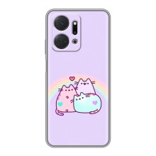 Чохол на Huawei Honor X7a з Котиками (VPrint) (Радужний котик)