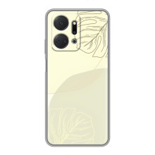 Чехол цветочный дизайн для Huawei Honor X7a – Зелёный фон