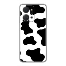 Чохол з принтом корови на Huawei Honor X7a (Чорний принт)