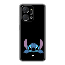 Чехол с принтом Стич на Huawei Honor X7a – Стич на черном