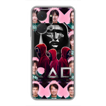 Чехол Гра в кальмара для Huawei Honor X7a – Персонажи игры кальмара