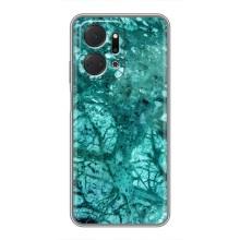 Мраморний чехол на Huawei Honor X7a (VPrint) (Зелений мрамор)