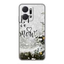 Новорічні, Святкові Чохли для Huawei Honor X7a - 2024 год (Let it snow)