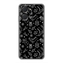 Новорічні, Святкові Чохли для Huawei Honor X7a - 2024 год (Новорічний фон)
