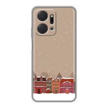 Новорічні, Святкові Чохли для Huawei Honor X7a - 2024 год (Зимове місто)