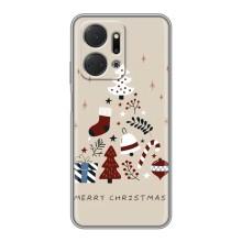 Рождественские Чехлы для Huawei Honor X7a (VPrint) (Merry Christmas)