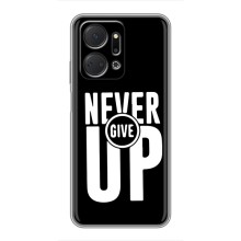 Силіконовый Чохол на Huawei Honor X7a з картинкою НАЙК (Never Give UP)