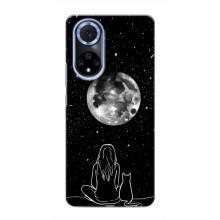 Чохол з малюнком кіт на Huawei Honor X7b – Дівчина з котом