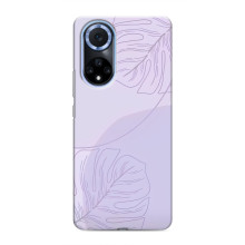 Чехол цветочный дизайн для Huawei Honor X7b – Монстера фиолетовая