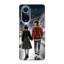 Чехол с дизайном Венздей 2 на Huawei Honor X7b – Уэнсдей и Тайлер