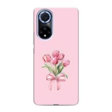 Чехол с розовым рисунком для Huawei Honor X7b – Букет цветов
