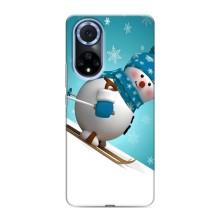 Новорічні Чохли для Хуавей Хонор Х7б (VPrint) (Сніговик на лижах)