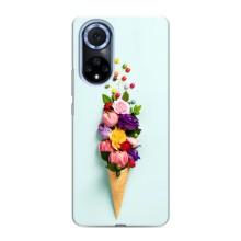 Чехлы с тематикой "ЦВЕТЫ" на Huawei Honor X7b (Цветок-мороженное)