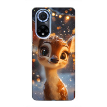 Яскравий чохол для Huawei Honor X7b з Зимові Оленята – Оленятко серед герлянд