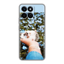 Чохли з зображенням різних тварин на Huawei Honor X7c (Їжачок в руці)