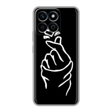 Чехлы (Знак сердечка) на Huawei Honor X7c – Сердце на черном