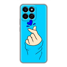 Чехлы (Знак сердечка) на Huawei Honor X7c – Сердце на синем