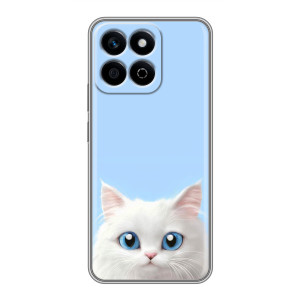 Чехол на тематику: Коты для Huawei Honor X7c (Белый кот)