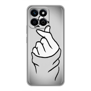 Чохол з принтом для Huawei Honor X7c (AlphaPrint - Знак сердечка)