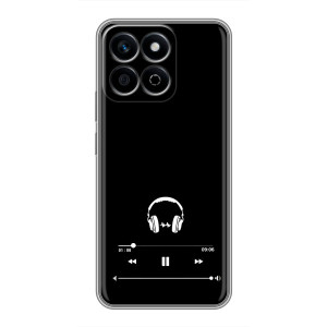 Чехол с картинками на черном фоне для Huawei Honor X7c – Плеер