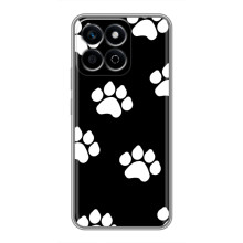 Бампер для Huawei Honor X7c с картинкой "Песики" (Следы собак)