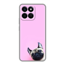 Бампер для Huawei Honor X7c с картинкой "Песики" (Собака на розовом)