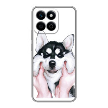 Бампер для Huawei Honor X7c с картинкой "Песики" (Собака Хаски)